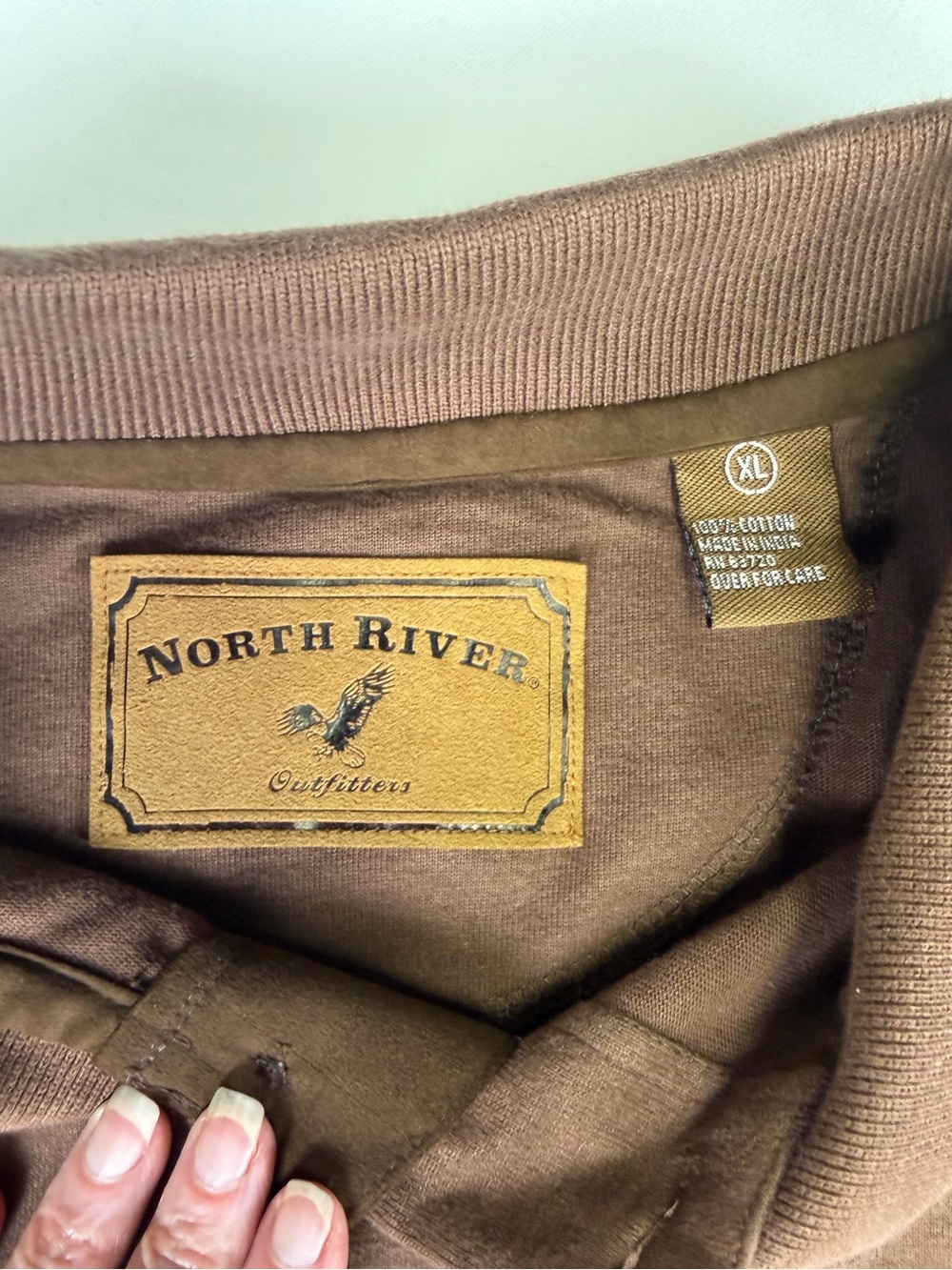 North River Outfitters XL Long Sleeve Quality  Polo Shirt - Brown - Picture 10 of 15